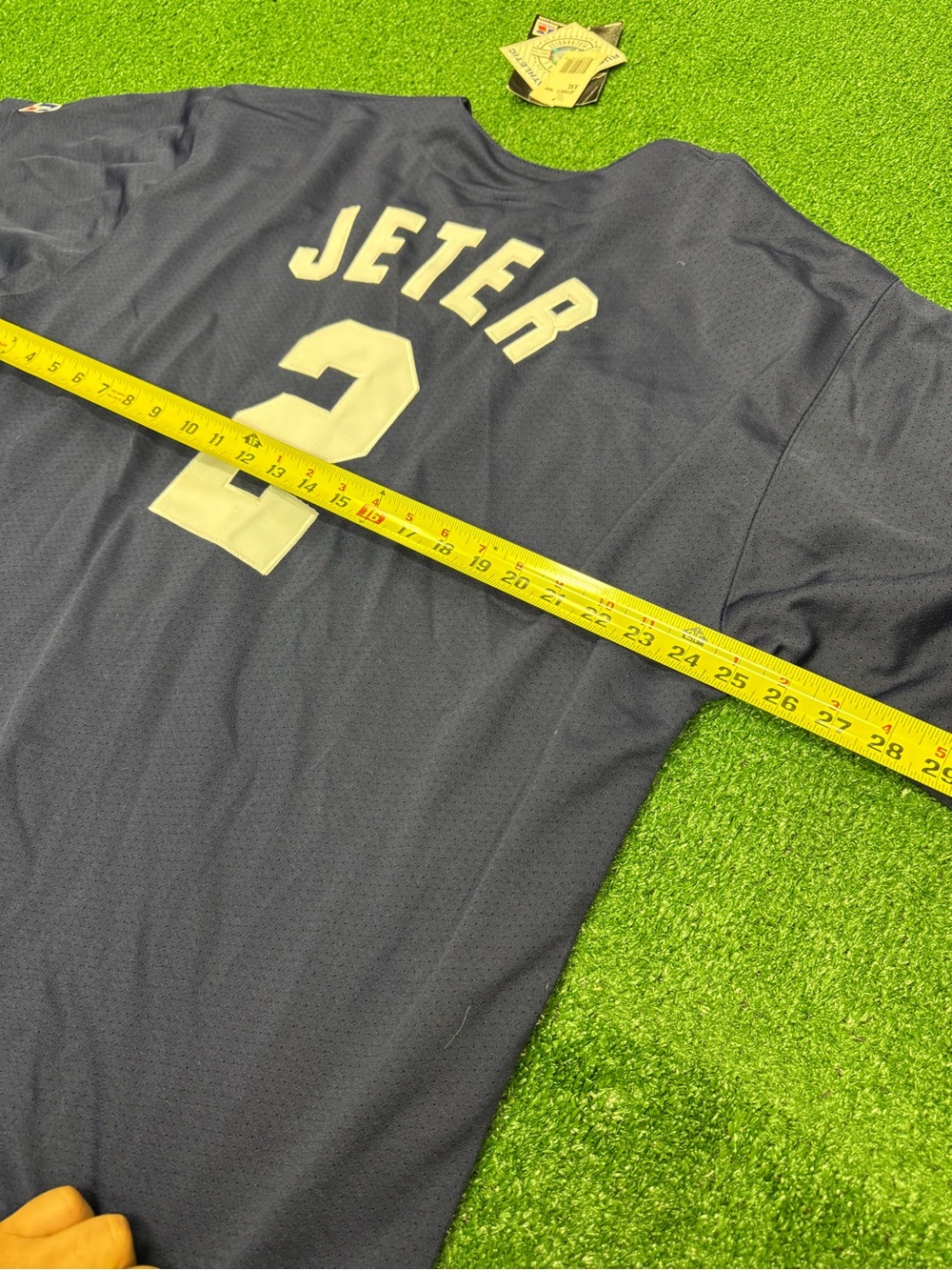NWT New York Yankees Derek Jeter #2 Blue Jersey Men's Size XXL Russell Athletic - Picture 8 of 8